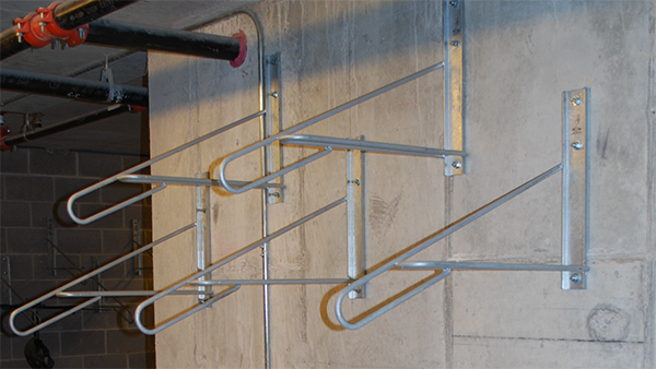 staircase bike rack